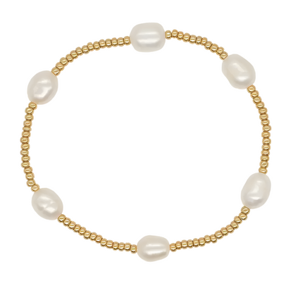 pearl and gold bracelet