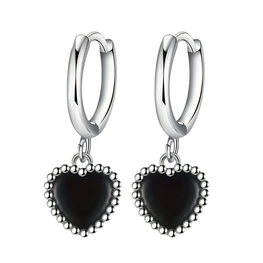 heart earrings silver