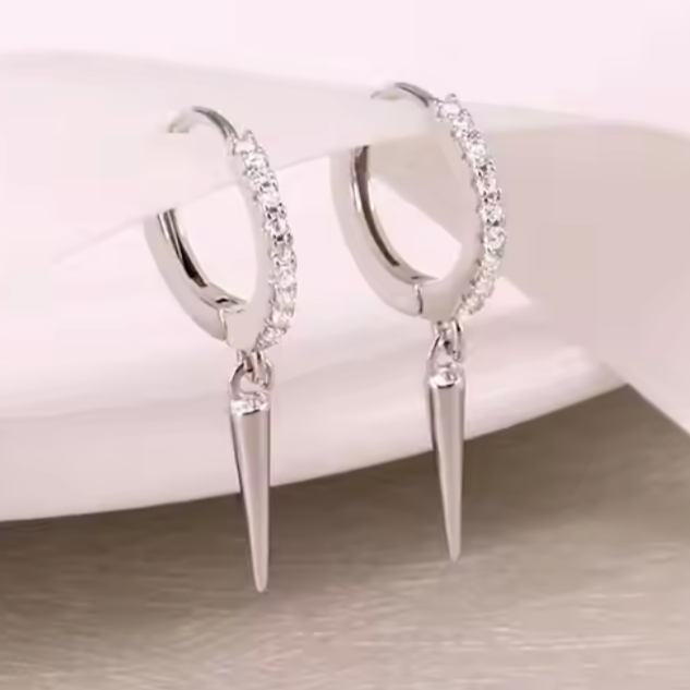 Celeste Hoop Silver Earings