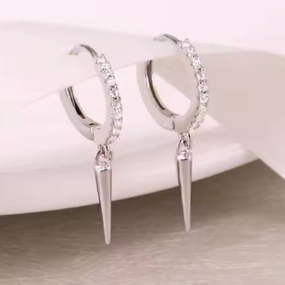 Celeste Hoop Silver Earings