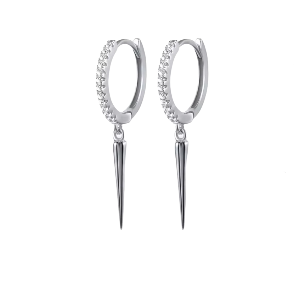 Celeste Hoop Silver Earings