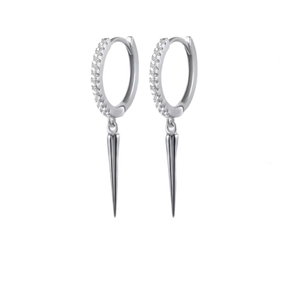 Celeste Hoop Silver Earings