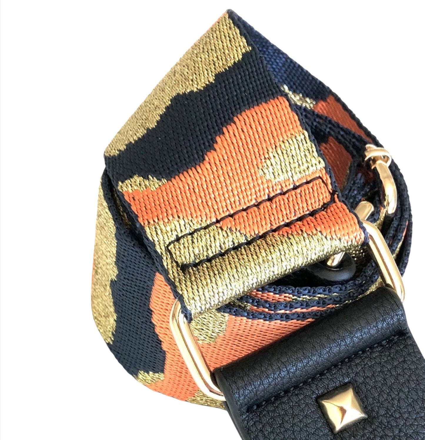 Bag strap - closeup camouflage orange and gold