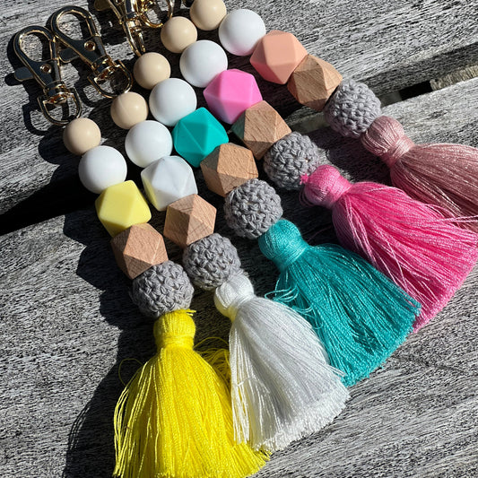 Silicon Bead Keyring