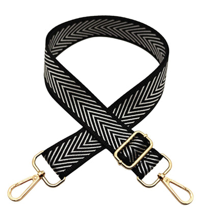 Metallic Silver | Black Chevron